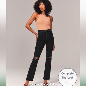 Ultra High Rise Straight Ankle Jeans A&F